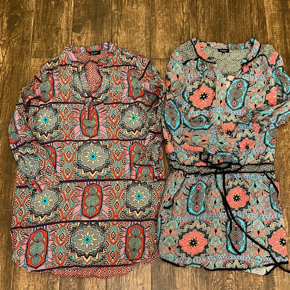 Tolani Dresses & Skirts - Tolani Boho Print Dress Bundle XS Colorful Paisley Tunic Dresses